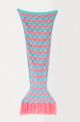 Shimmertail Crochet Mermaid Blanket - CORAL Pink & Turquoise (choose your size)