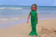 Green Scale Mermaid Toddler Tail - fin not needed, includes matching Top
