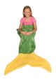 Mermaid Fleece Blanket - Green and Yellow