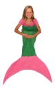 Mermaid Fleece Blanket - Dark Green and Pink