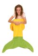 Mermaid Fleece Blanket - Yellow and Green