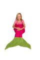 Mermaid Fleece Blanket - Dark Pink and Green