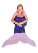 Mermaid Fleece Blanket - Dark Purple with light Purple